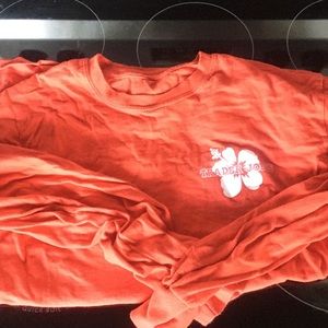 Trader Joe’s Crew Long Sleeve T Shirt RED